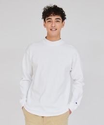 【Champion/チャンピオン】メンズ ベーシック モックネックロングスリーブTシャツ