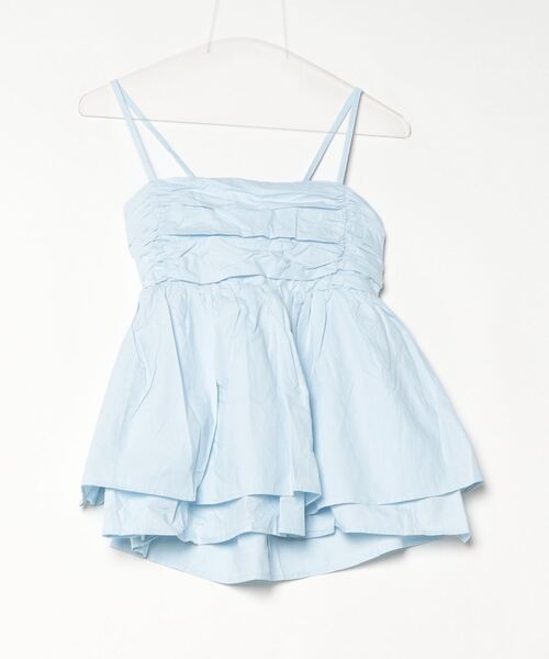 セール】YUGA_YGMC Back open pleated flare camisole