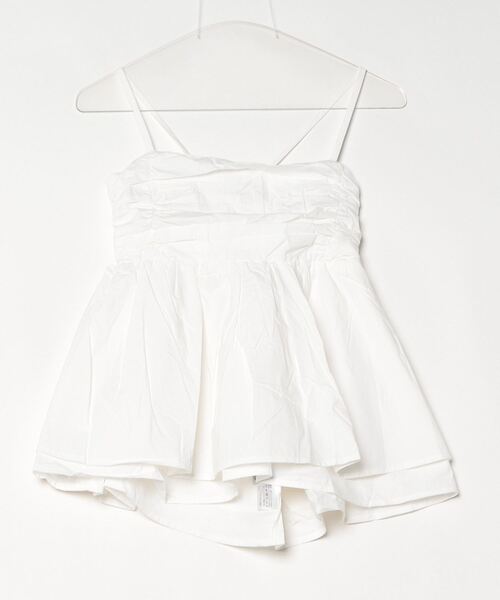 セール】YUGA_YGMC Back open pleated flare camisole
