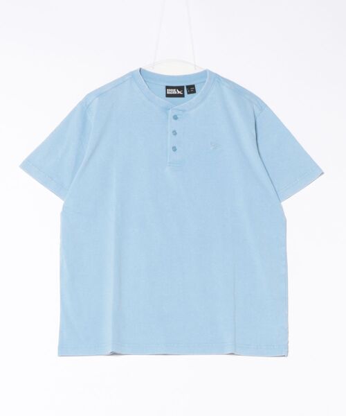 Eddie Bauer（エディーバウアー）の「ピグメント ヘンリーネック Tシャツ（Tシャツ/カットソー・メンズ・サックスブルー/チャコールグレー/ミント・S/M/L/XL/XXL）」の18枚目の写真
