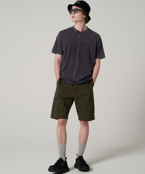 Eddie Bauer（エディーバウアー）の「ピグメント ヘンリーネック Tシャツ（Tシャツ/カットソー・メンズ・サックスブルー/チャコールグレー/ミント・S/M/L/XL/XXL）」の5枚目の写真