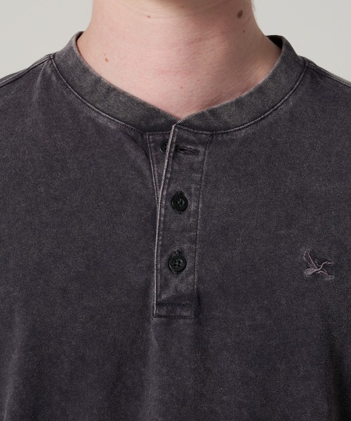 Eddie Bauer（エディーバウアー）の「ピグメント ヘンリーネック Tシャツ（Tシャツ/カットソー・メンズ・サックスブルー/チャコールグレー/ミント・S/M/L/XL/XXL）」の13枚目の写真
