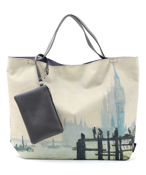 COOCO(クーコ)の「Painting BAG/A4対応(ハンドバッグ・レディース・イエロー/ミント/ライトグレー/ダークグリーン・FREE)」の8枚目の写真