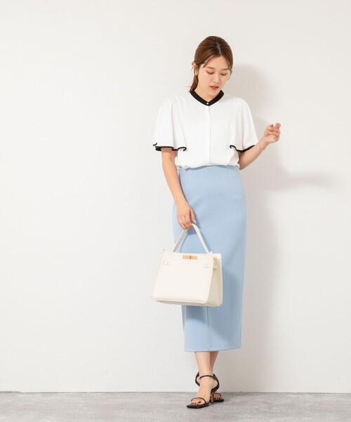 セール】バックサテンフレアスリーブブラウス（シャツ/ブラウス