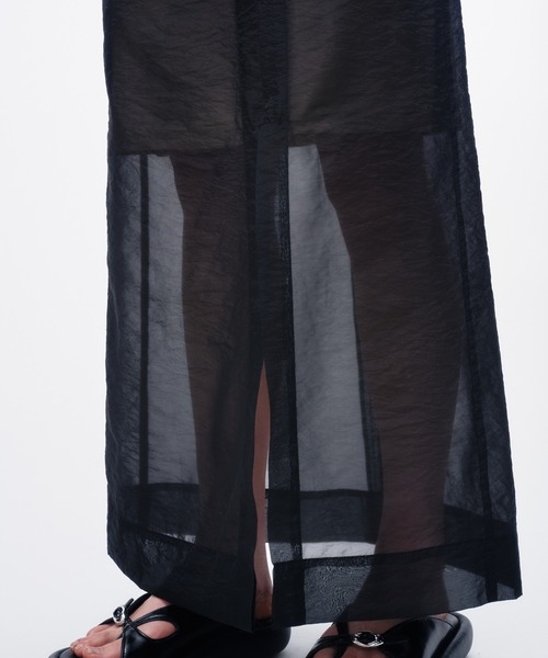 THINGS THAT MATTER（シングス ザット マター）の「ORGANDY SHEER SKIRT / オーガンジーシアースカート（スカート・レディース・ミント/イエロー/ブラック・1/2）」の9枚目の写真