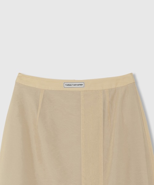 THINGS THAT MATTER（シングス ザット マター）の「ORGANDY SHEER SKIRT / オーガンジーシアースカート（スカート・レディース・ミント/イエロー/ブラック・1/2）」の6枚目の写真