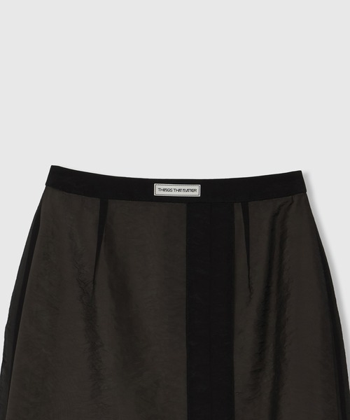 THINGS THAT MATTER（シングス ザット マター）の「ORGANDY SHEER SKIRT / オーガンジーシアースカート（スカート・レディース・ミント/イエロー/ブラック・1/2）」の4枚目の写真