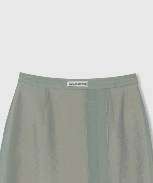 THINGS THAT MATTER（シングス ザット マター）の「ORGANDY SHEER SKIRT / オーガンジーシアースカート（スカート・レディース・ミント/イエロー/ブラック・1/2）」の12枚目の写真