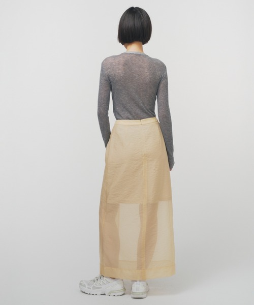 THINGS THAT MATTER（シングス ザット マター）の「ORGANDY SHEER SKIRT / オーガンジーシアースカート（スカート・レディース・ミント/イエロー/ブラック・1/2）」の14枚目の写真