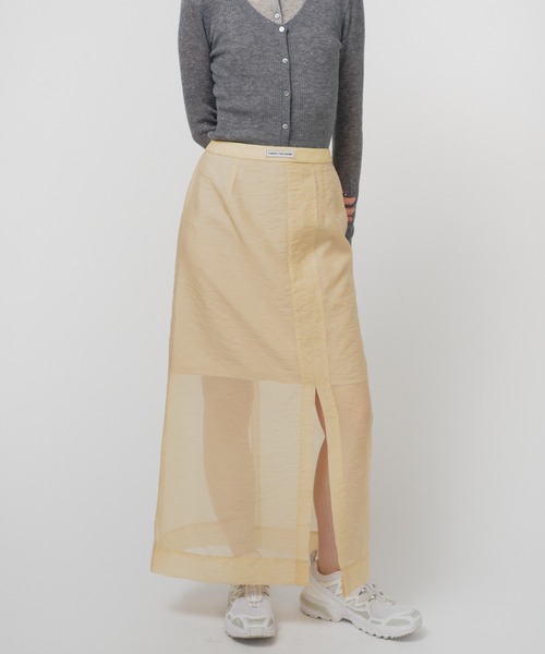 THINGS THAT MATTER（シングス ザット マター）の「ORGANDY SHEER SKIRT / オーガンジーシアースカート（スカート・レディース・ミント/イエロー/ブラック・1/2）」の16枚目の写真