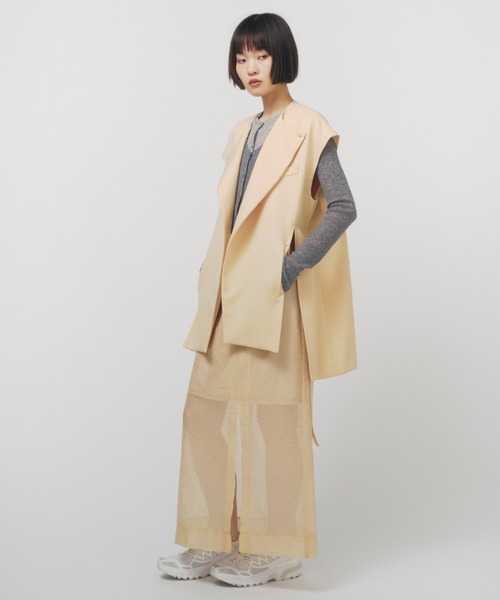 THINGS THAT MATTER（シングス ザット マター）の「ORGANDY SHEER SKIRT / オーガンジーシアースカート（スカート・レディース・ミント/イエロー/ブラック・1/2）」の18枚目の写真