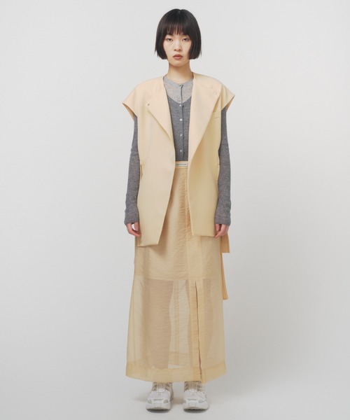 THINGS THAT MATTER（シングス ザット マター）の「ORGANDY SHEER SKIRT / オーガンジーシアースカート（スカート・レディース・ミント/イエロー/ブラック・1/2）」の19枚目の写真