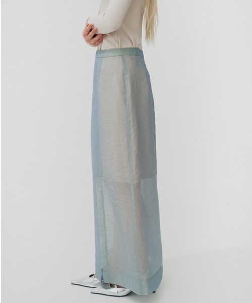 THINGS THAT MATTER（シングス ザット マター）の「ORGANDY SHEER SKIRT / オーガンジーシアースカート（スカート・レディース・ミント/イエロー/ブラック・1/2）」の22枚目の写真