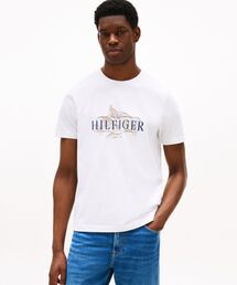 トロピカルフローラルヒルフィガーTシャツ