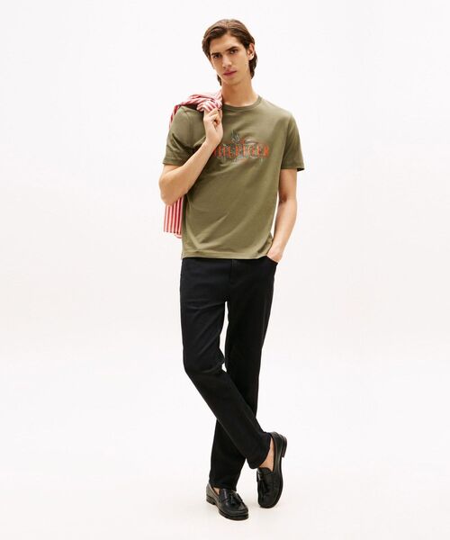 TOMMY HILFIGER(トミーヒルフィガー)の「トロピカルフローラルヒルフィガーTシャツ(Tシャツ/カットソー・メンズ・ホワイト/カーキ・SMALL/LARGE/MEDIUM/X-LARGE)」の4枚目の写真