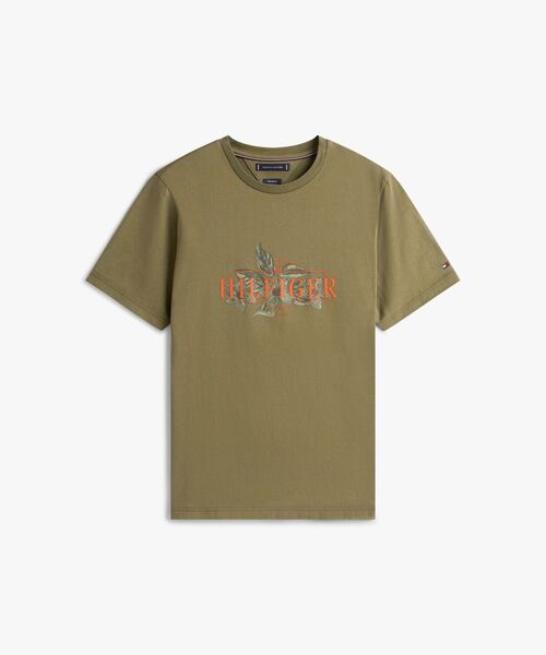 TOMMY HILFIGER(トミーヒルフィガー)の「トロピカルフローラルヒルフィガーTシャツ(Tシャツ/カットソー・メンズ・ホワイト/カーキ・SMALL/LARGE/MEDIUM/X-LARGE)」の6枚目の写真