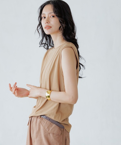 BARNYARDSTORM（バンヤードストーム）の「BARNYARDSTORM / ドライタッチノースリプルオーバー / マシンウォッシャブル（Tシャツ/カットソー・レディース・ブラック/ホワイト/ベージュ・FREE）」の5枚目の写真