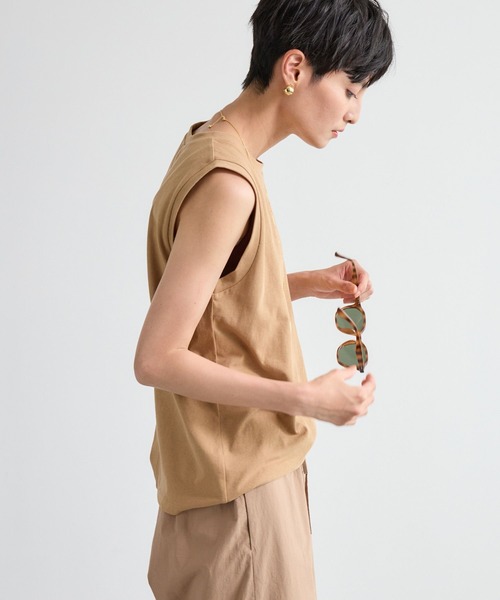 BARNYARDSTORM（バンヤードストーム）の「BARNYARDSTORM / ドライタッチノースリプルオーバー / マシンウォッシャブル（Tシャツ/カットソー・レディース・ブラック/ホワイト/ベージュ・FREE）」の18枚目の写真