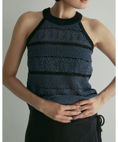 トップス anuke Border Knit Tanktop セール】Border Knit Tanktop（タンクトップ）｜anuke（アンヌーク）の