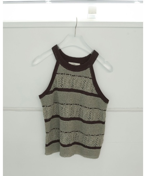 anuke（アンヌーク）の「anuke Border Knit Tanktop（タンクトップ
