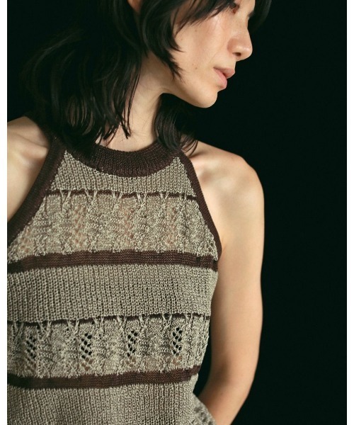 anuke（アンヌーク）の「anuke Border Knit Tanktop（タンクトップ