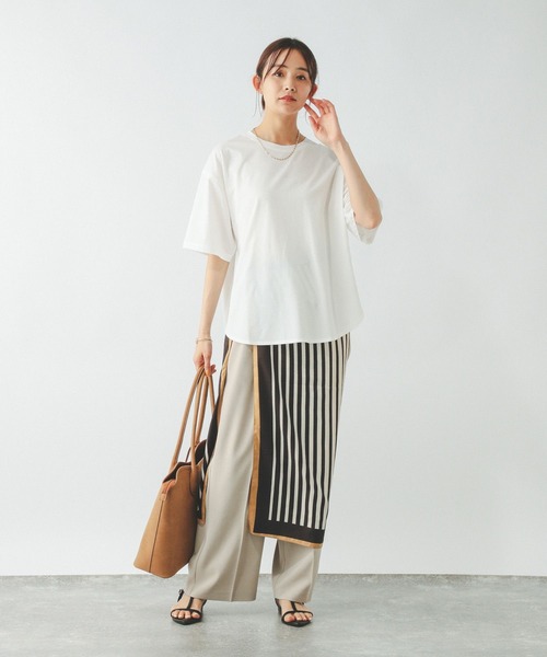 GLOBAL WORK（グローバルワーク）の「フローズンTラウンドチュニック/498386（Tシャツ/カットソー・レディース・ブラック/グリーン/ピンク/ベージュ/オフホワイト・LARGE/MEDIUM）」の22枚目の写真