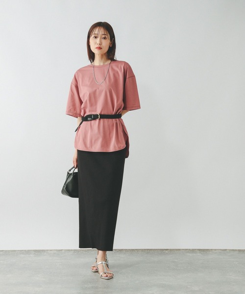 GLOBAL WORK（グローバルワーク）の「フローズンTラウンドチュニック/498386（Tシャツ/カットソー・レディース・ブラック/グリーン/ピンク/ベージュ/オフホワイト・LARGE/MEDIUM）」の17枚目の写真