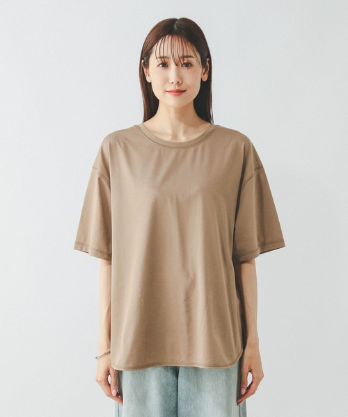GLOBAL WORK（グローバルワーク）の「フローズンTラウンドチュニック/498386（Tシャツ/カットソー・レディース・ブラック/グリーン/ピンク/ベージュ/オフホワイト・LARGE/MEDIUM）」の21枚目の写真