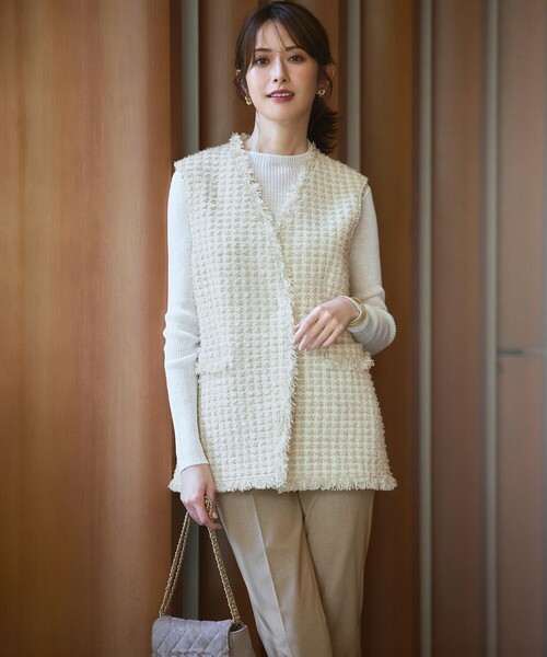 セール】【GLOW10月号掲載】GIOLICA オータム ツイード ジレ（その他