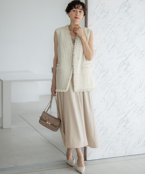 セール】【GLOW10月号掲載】GIOLICA オータム ツイード ジレ（その他