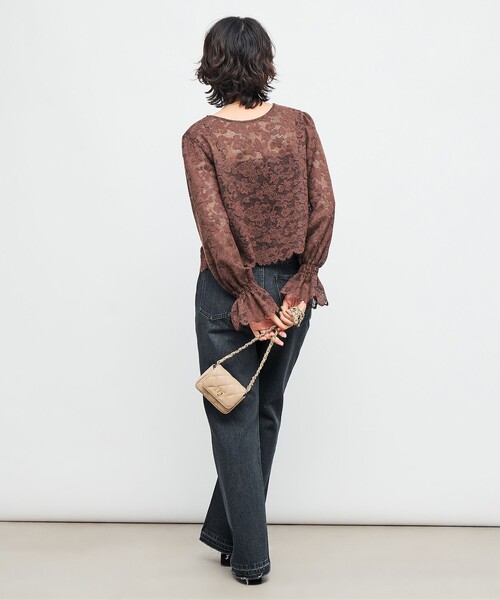 NOLLEY’S(ノーリーズ)の「ウォッシャブルレース2WAYブラウス(シャツ/ブラウス・レディース・ブラウン/ホワイト・38)」の16枚目の写真