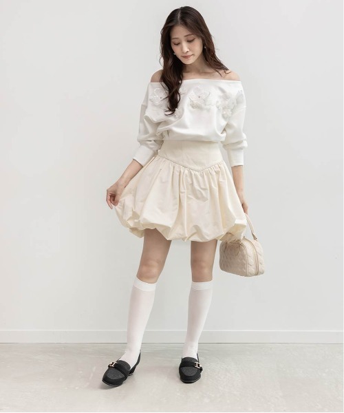 RANDA(ランダ)の「パールバックルヒールアップローファー(ローファー・レディース・アイボリー/ダークブラウン/ブラック・S/M/L/LL)」の11枚目の写真