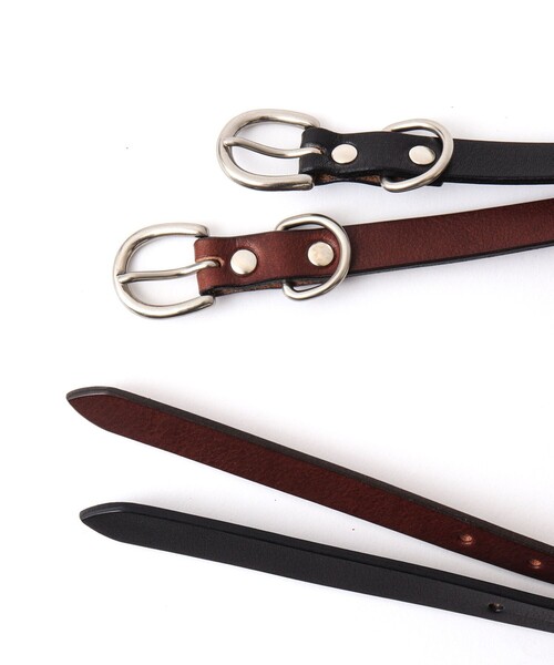 NOLLEY’S(ノーリーズ)の「栃木レザーナローベルト18(ベルト・メンズ・ブラウン/ブラック・FREE)」の21枚目の写真