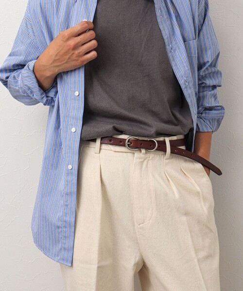 NOLLEY’S(ノーリーズ)の「栃木レザーナローベルト18(ベルト・メンズ・ブラウン/ブラック・FREE)」の19枚目の写真