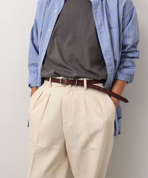 NOLLEY’S(ノーリーズ)の「栃木レザーナローベルト18(ベルト・メンズ・ブラウン/ブラック・FREE)」の18枚目の写真