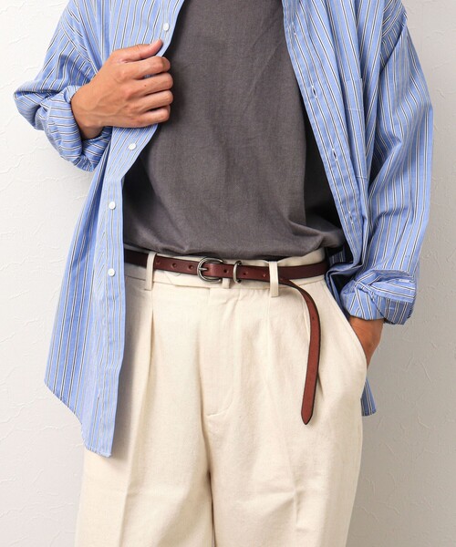 NOLLEY’S(ノーリーズ)の「栃木レザーナローベルト18(ベルト・メンズ・ブラウン/ブラック・FREE)」の17枚目の写真