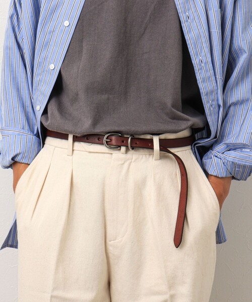 NOLLEY’S(ノーリーズ)の「栃木レザーナローベルト18(ベルト・メンズ・ブラウン/ブラック・FREE)」の16枚目の写真