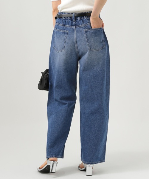 BAYFLOW（ベイフロー）の「[後ろゴム仕様でノンストレス]ビジューデニムパンツ（デニムパンツ・レディース・ブラック/インディゴブルー・SMALL/MEDIUM）」の16枚目の写真