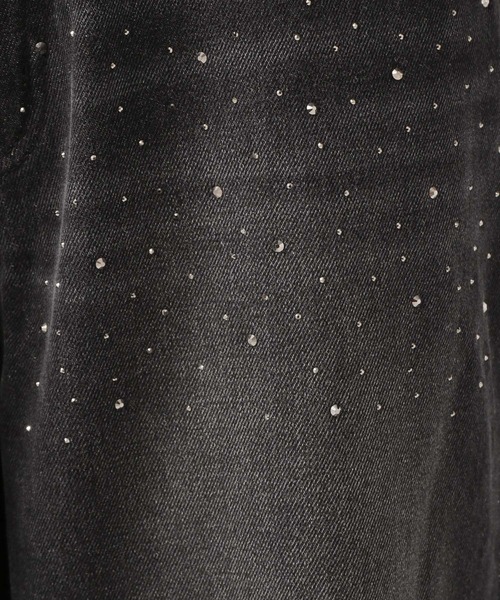 BAYFLOW（ベイフロー）の「[後ろゴム仕様でノンストレス]ビジューデニムパンツ（デニムパンツ・レディース・ブラック/インディゴブルー・SMALL/MEDIUM）」の8枚目の写真