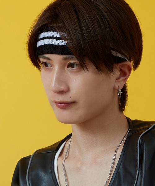 improves(インプローブス)の「マルチカラー/ボーダー ヘアバンド(ヘアバンド・メンズ・B/グレー/ブルー/G/ブラック/F/E/D/ホワイト/レッド/H/A/C・FREE)」の12枚目の写真