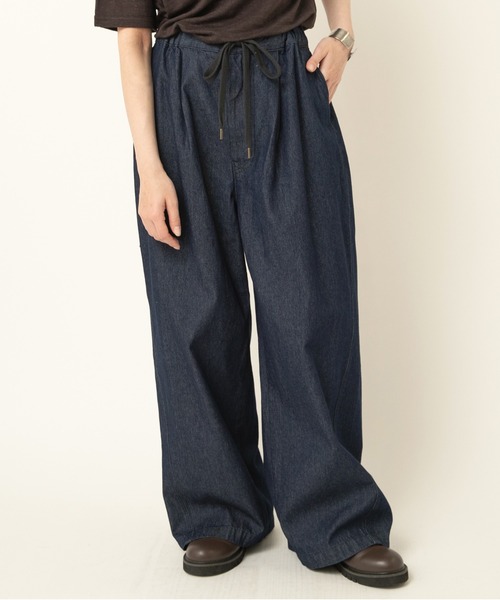 RNA-N(アールエヌエーエヌ)の「R4357 ワイドイージーラインパンツ(デニムパンツ・レディース・グレー/ブルー/ライトインディゴブルー・FREE)」の3枚目の写真
