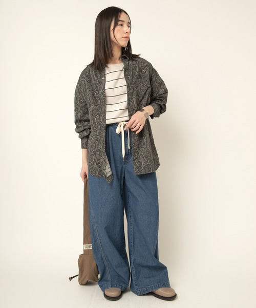 RNA-N(アールエヌエーエヌ)の「R4357 ワイドイージーラインパンツ(デニムパンツ・レディース・グレー/ブルー/ライトインディゴブルー・FREE)」の19枚目の写真