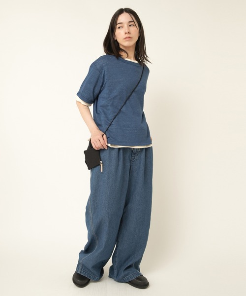 RNA-N(アールエヌエーエヌ)の「R4357 ワイドイージーラインパンツ(デニムパンツ・レディース・グレー/ブルー/ライトインディゴブルー・FREE)」の20枚目の写真