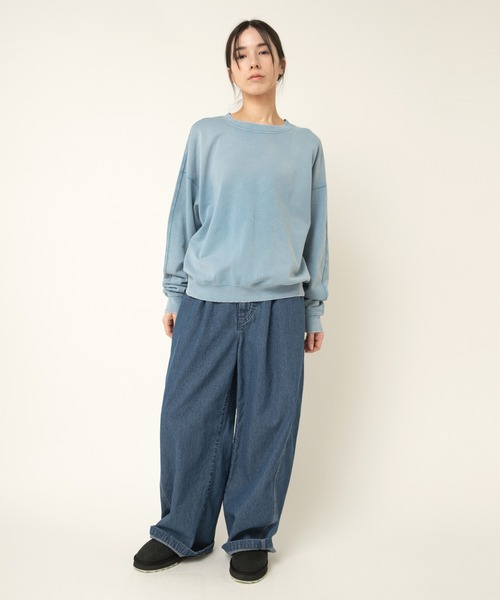 RNA-N(アールエヌエーエヌ)の「R4357 ワイドイージーラインパンツ(デニムパンツ・レディース・グレー/ブルー/ライトインディゴブルー・FREE)」の22枚目の写真