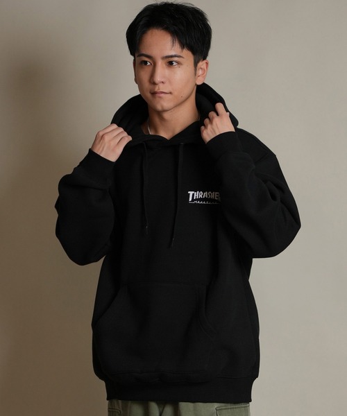 THRASHER/スラッシャー プルオーバー パーカー スウェット フーディー バックプリント 裏起毛 254TH1PK067