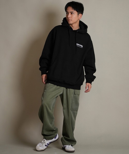 THRASHER/スラッシャー プルオーバー パーカー スウェット フーディー バックプリント 裏起毛 254TH1PK067