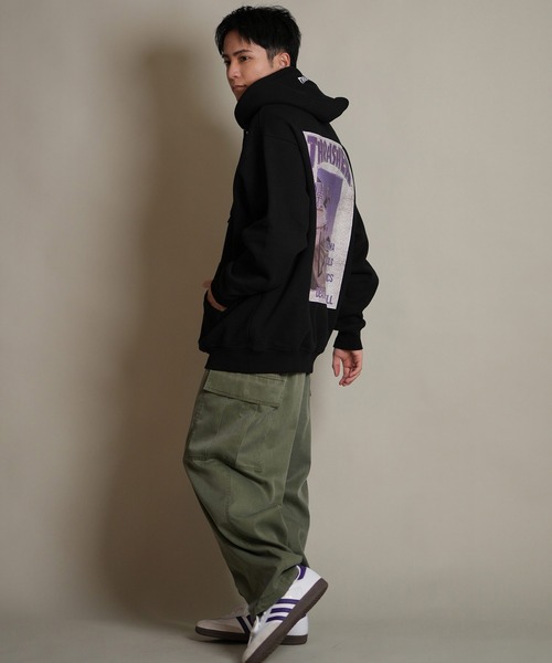 THRASHER/スラッシャー プルオーバー パーカー スウェット フーディー バックプリント 裏起毛 254TH1PK067