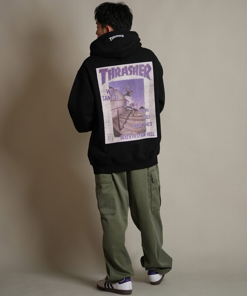 THRASHER/スラッシャー プルオーバー パーカー スウェット フーディー バックプリント 裏起毛 254TH1PK067