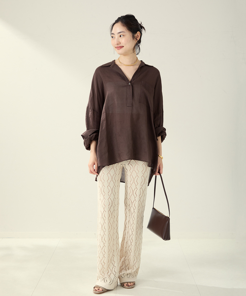 プラージュ　plage RAMIE LYOCELL WIDE シャツ plage（プラージュ）の「RAMIE LYOCELL WIDE シャツ（）」 - WEAR