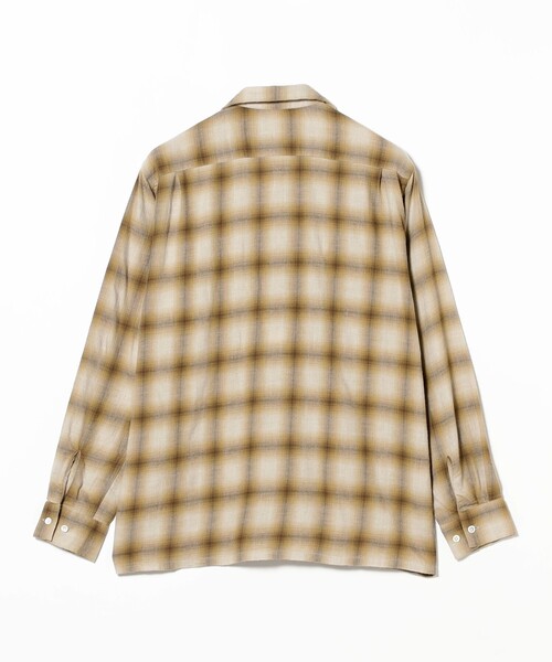 BEAMS PLUS（ビームスプラス）の「オンブレ チェック オープンカラー シャツ（シャツ/ブラウス・メンズ・ブラウン/ブルー・XL/L/M/S）」の8枚目の写真